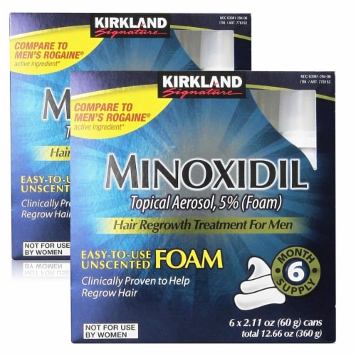 New Kirkland Signature Hair Regrowth Treatment Minoxidil Foam Men; 6 - Ralphs