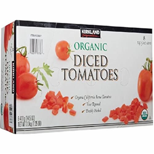 Kirkland Signature Organic Diced Tomatoes, 7.25 Pound Perspective: front