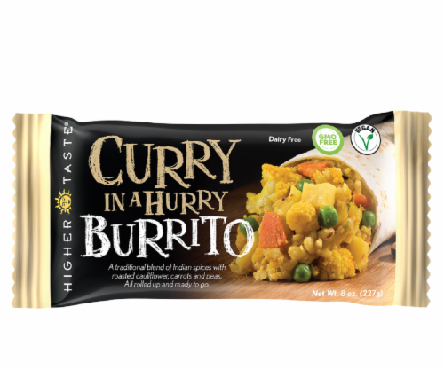 Higher Taste Curry In A Hurry Burrito Perspective: front