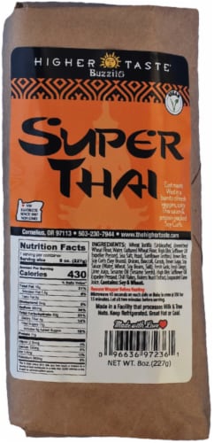 The Higher Taste Super Thai Buzzito Perspective: front