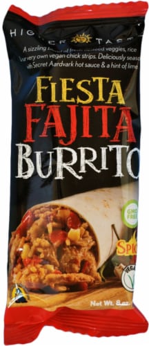 The Higher Taste Fiesta Fajita Burrito Perspective: front