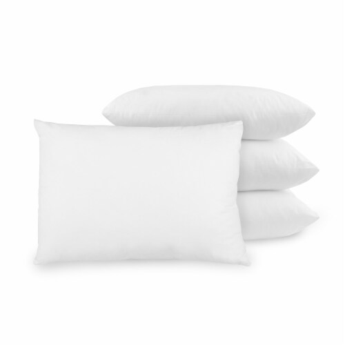 BioPEDIC Ultra Fresh Plush Bed Pillow with Cotton Cover, 4 Pack, Standard,  White, 1 Piece - Foods Co.