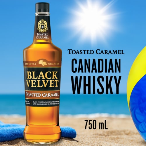 Black Velvet Toasted Caramel Canadian Whisky Perspective: front