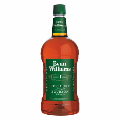 Evan Williams Aged 4 Years Green Label Kentucky Straight Bourbon Whiskey Perspective: front