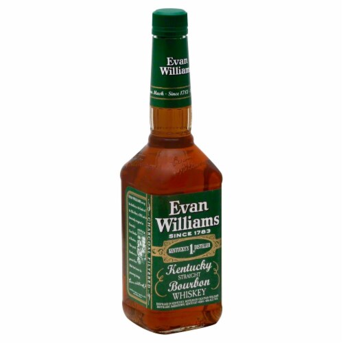 Evan Williams Green Label Bourbon Whiskey Perspective: front