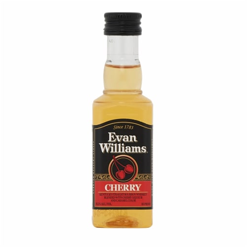 Evan Williams Cherry Whiskey Liqueur Perspective: front