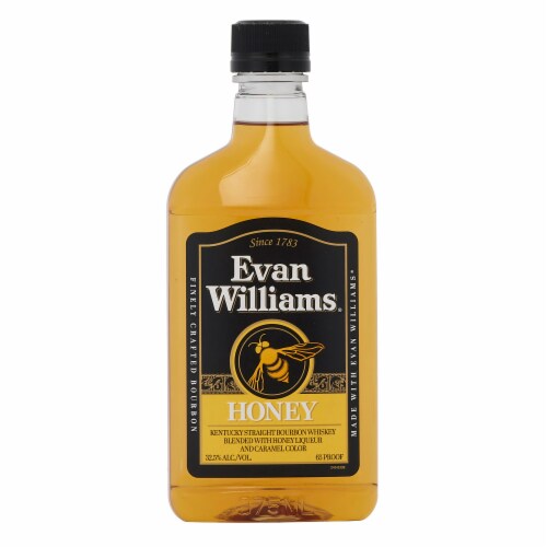 Evan Williams Honey Whiskey Liqueur Perspective: front