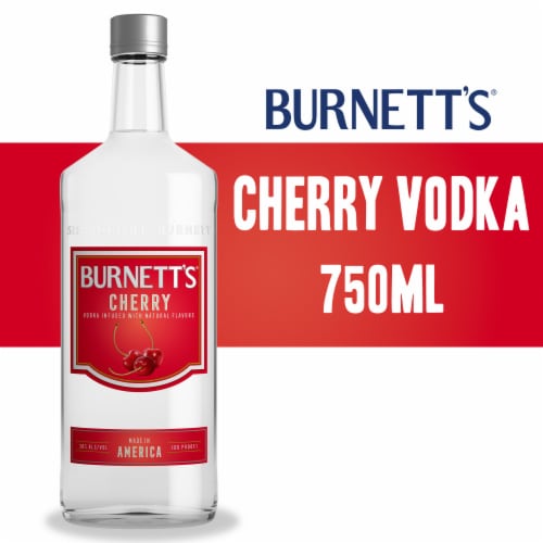 Burnett's Cherry Flavored Vodka Perspective: front