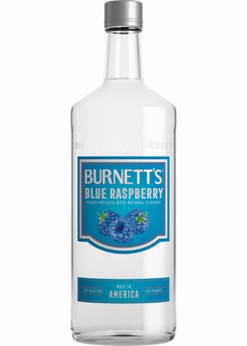 Burnett's Blue Raspberry Vodka Perspective: front