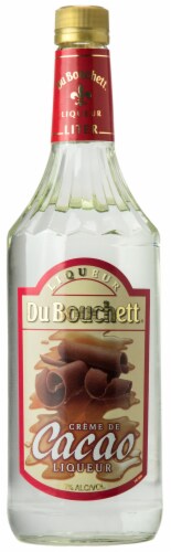 Du Bouchett White Chocolate Creme De Cacao Liqueur Perspective: front