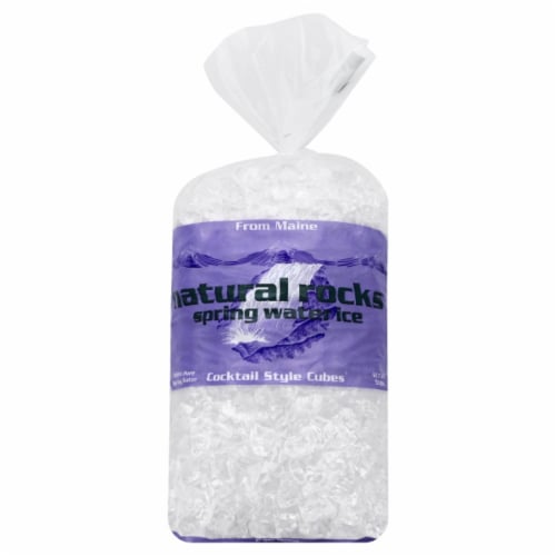 Natural Rocks® Spring Water Ice Cocktail Style Cubes Perspective: front
