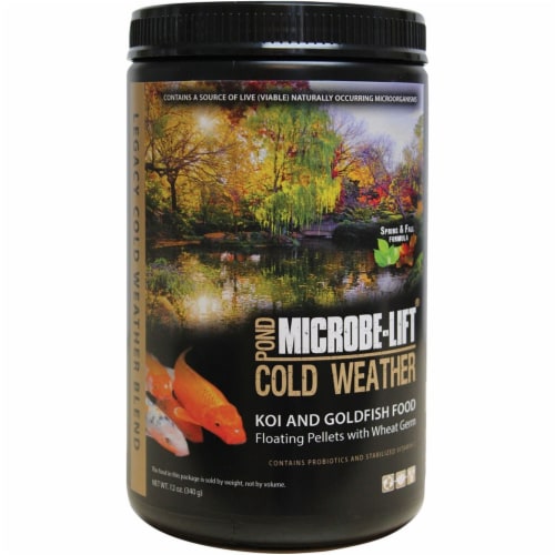 Ecological Labs (#MLLWGSM) Microbe-Lift Cold Weather Koi & Goldfish Food (12 oz) Perspective: front