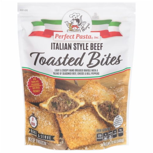 Perfect Pasta® Italian Style Beef Toasted Bites Ravioli Perspective: front