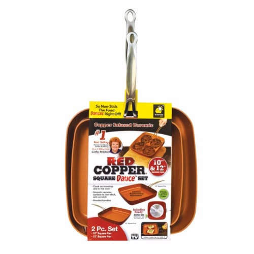 Red copper on sale square pan