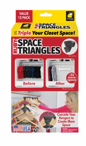 Ruby Space Triangles As-seen-on-tv, Creates Up to 3X More Closet Space, 6 Pack, Size: 3XL