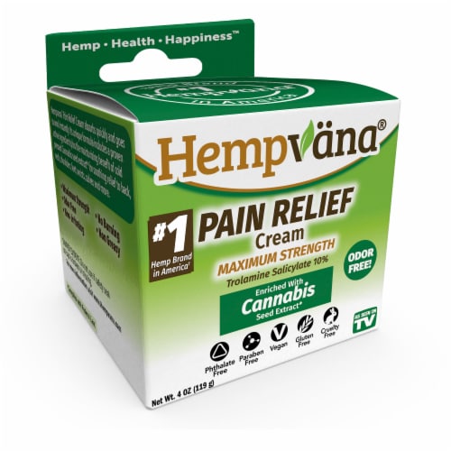 Hempvana Maximum Strength Cannibis Sativa Pain Cream Perspective: front