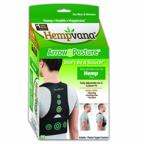 Hempvana® Arrow Posture™ Hemp Posture Support Garment Perspective: front