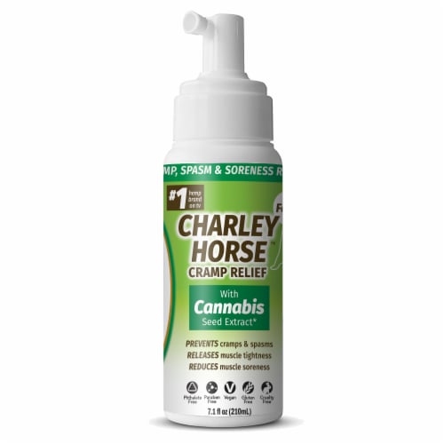 Hempvana Charley Horse Cramp Relief with Cannabis Seed Extract Perspective: front
