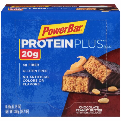 PowerBar ProteinPlus Chocolate Peanut Butter Bars Perspective: front