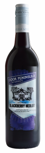 Door Peninsula Winery Blackberry Merlot Wine Perspective: front