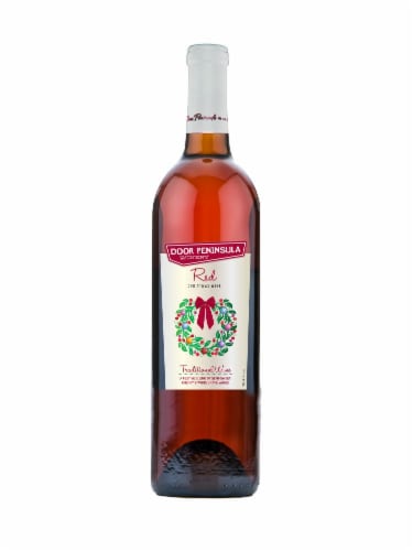 Door Peninsula Winery Red Christmas Wisconsin Red Wine Perspective: front