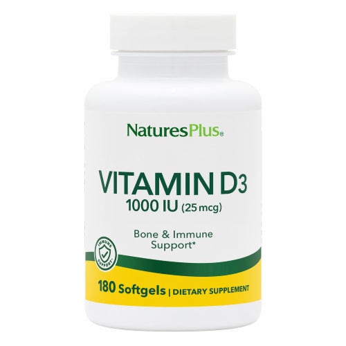 Nature's Plus® Vitamin D 1000 IU Softgels Perspective: front