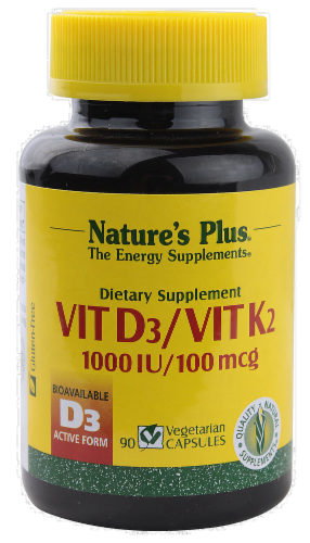 Nature's Plus Vitamin D3 Dietary Supplement Perspective: front