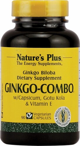Natures Plus Ginkgo-Combo Capsules Perspective: front