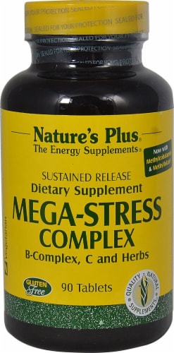 Nature's Plus Mega Stress Complex Tablets Perspective: front