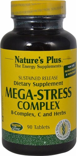 Nature's Plus Mega Stress Complex Tablets Perspective: front