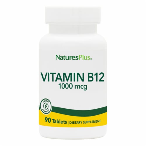 Natures Plus® Vitamin B-12 Tablets 1000mcg Perspective: front