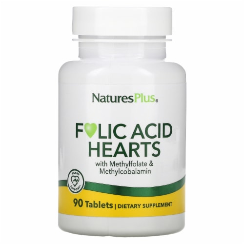 Natures Plus® Folic Acid Hearts Tablets Perspective: front
