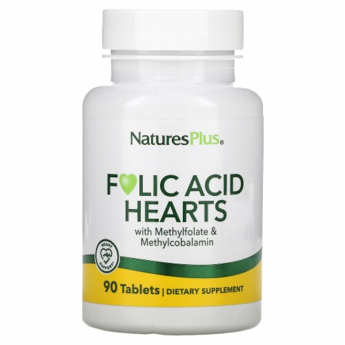 Natures Plus® Folic Acid Hearts Tablets Perspective: front