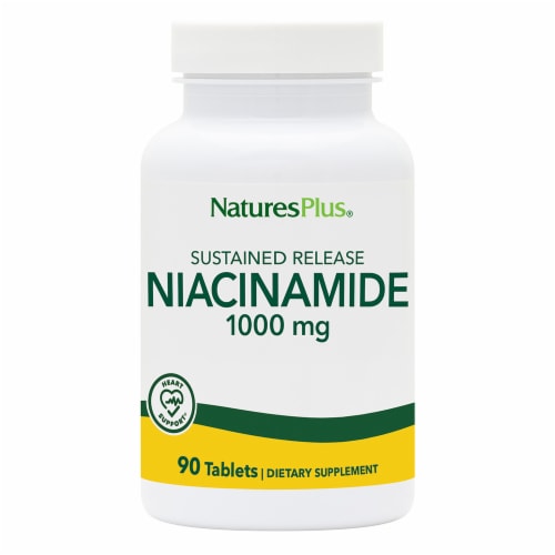 Natures Plus® Niacinamide Tablets 1000mg Perspective: front