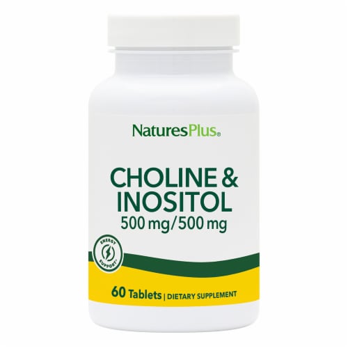 Nature's Plus® Choline & Inositol Tablets 500mg Perspective: front