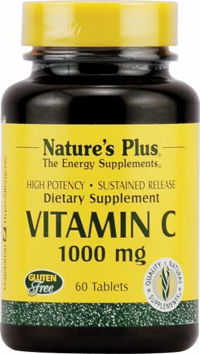 Nature's Plus Vitamin C Sustained Release Dietary Supplement Perspective: front