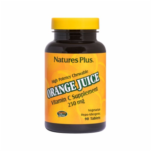 Natures Plus Orange Juice Vitamin C Supplement 250mg Perspective: front
