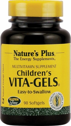 Natures Plus Children's Vita-Gels Natural Orange Flavor Softgels Perspective: front