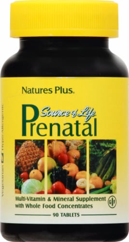 Natures Plus Source of Life Prenatal Multi-Vitamin 90 Count Perspective: front