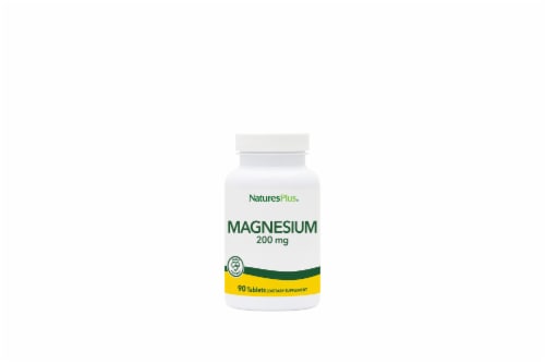 Natures Plus 200 mg Magnesium Tablets Perspective: front
