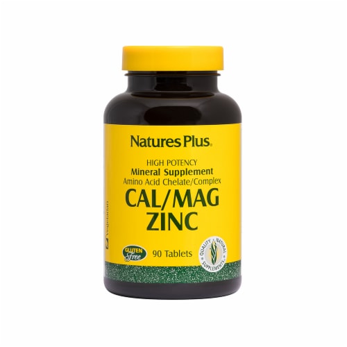 Natures Plus® Calcium Magnesium & Zinc Tablets Perspective: front