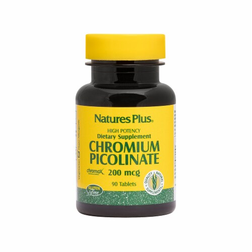 Natures Plus Chromium Picolinate 200 mcg Perspective: front