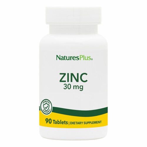 Natures Plus® Zinc Tablets 30mg Perspective: front