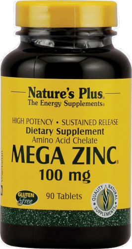 Natures Plus Mega Zinc Perspective: front