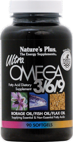 Natures Plus Ultra Omega 3-6-9 1200 mg Softgels Perspective: front
