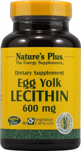 Nature's Plus Egg Yolk Lecithin Vegetarian Capsules 600mg Perspective: front