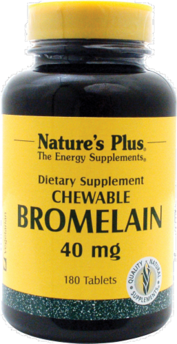 Nature's Plus Chewable Bromelain 40 Mg Perspective: front