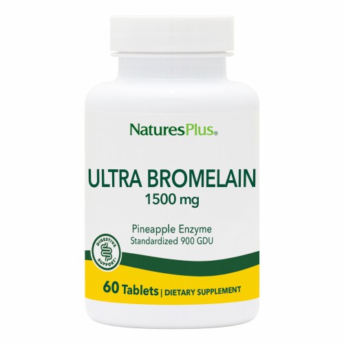 Natures Plus® Ultra Bromelain Tablets 1500mg Perspective: front