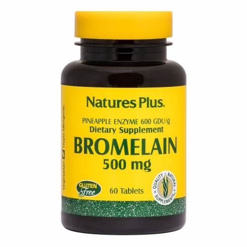 Natures Plus Bromelain Tablets 500mg Perspective: front
