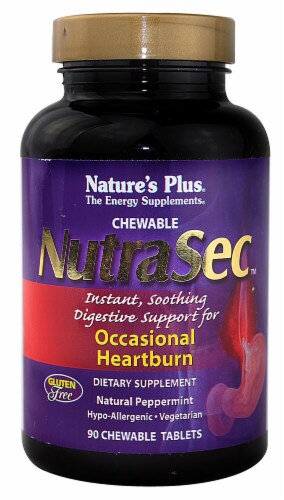 Nature's Plus  NutraSec™   Natural Peppermint Perspective: front